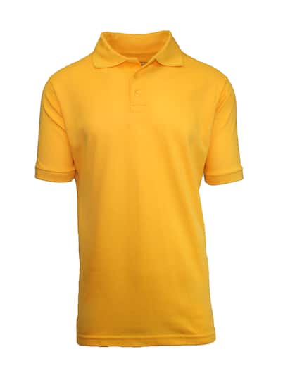 Galaxy By Harvic School Uniform Short Sleeve Men's Pique Polo Shirt
